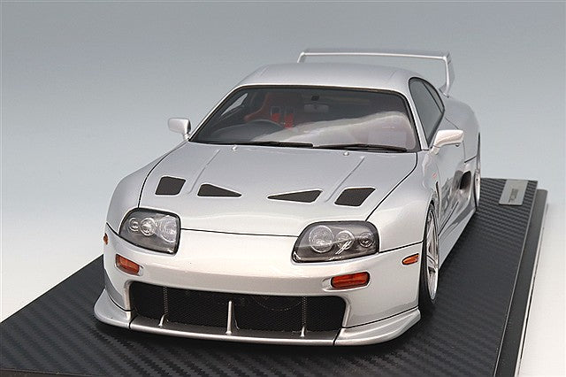 Ignition Model 1/18 Toyota Supra (A80) TRD 3000GT Silver w/ TRD T3 Type 18-inch Wheels (Polished/Silver) IG3600