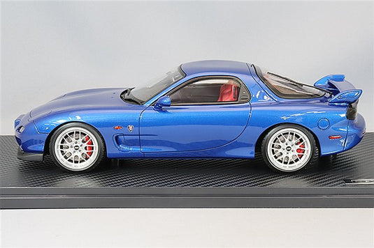 Ignition Model 1/18 Mazda RX-7 (FD3S) Spirit R Type A Blue Metallic w/ BBS RG-R Type 17-inch Wheels (Silver) IG3607