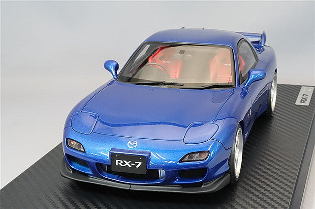 Ignition Model 1/18 Mazda RX-7 (FD3S) Spirit R Type A Blue Metallic w/ BBS RG-R Type 17-inch Wheels (Silver) IG3607