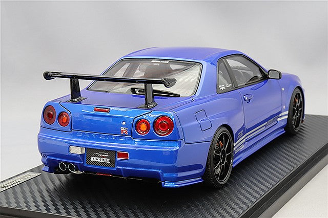 Carica immagine in Galleria Viewer, Ignition Model 1/18 Top Secret 34GT-R (BNR34) Blue Metallic w/ OZ Challenge HLT 18-inch Wheels (Black) IG3641
