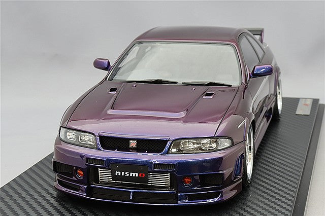 Ignition Model 1/18 Nismo 400R (BCNR33) Midnight Purple w/ Nismo LM-GT1 18-inch Wheels (Polished/Silver) IG3657