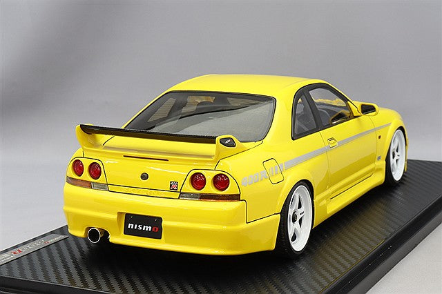 Carica immagine in Galleria Viewer, Ignition Model 1/18 Nismo 400R (BCNR33) Yellow w/ Nismo LM-GT1 18-inch Wheels (White) IG3658
