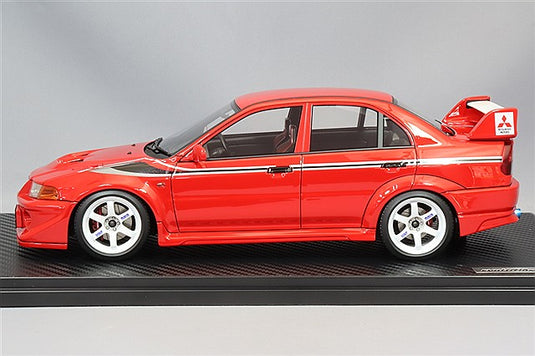 Ignition Model 1/18 Mitsubishi Lancer Evolution VI GSR T.M.E (CP9A) Red w/ TE37 Type 17-inch Wheels (White) IG3664