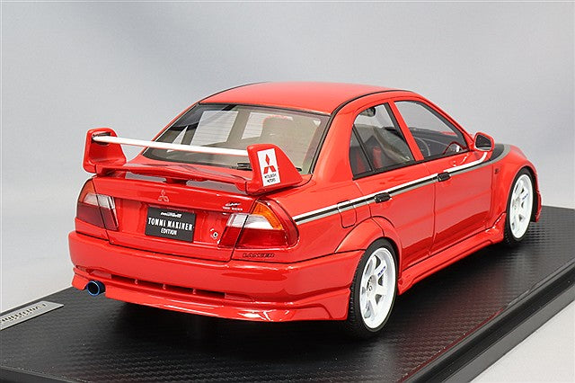 Carica immagine in Galleria Viewer, Ignition Model 1/18 Mitsubishi Lancer Evolution VI GSR T.M.E (CP9A) Red w/ TE37 Type 17-inch Wheels (White) IG3664
