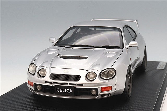 Ignition Model 1/18 Toyota Celica GT-FOUR (ST205) Silver w/ TE37 Type 17-inch Wheels (Gunmetallic) IG3679