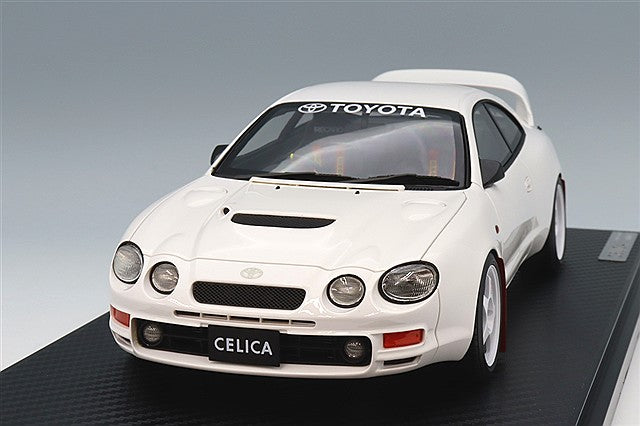 Ignition Model 1/18 Toyota Celica GT-FOUR (ST205) White w/ OZ Chrono Type 17-inch Wheels (White) IG3681