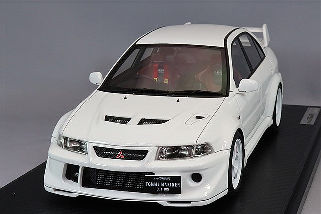 Ignition Model 1/18 Mitsubishi Lancer Evolution VI GSR T.M.E (CP9A) White w/ OZ Chrono Type 17-inch Wheels (White) IG3683