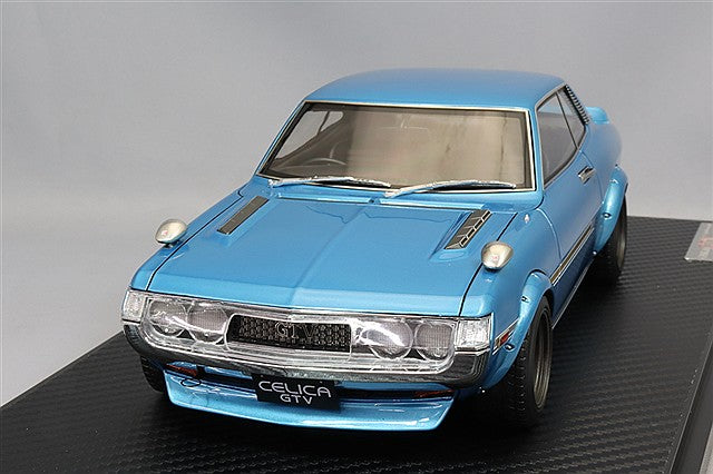 Ignition Model 1/18 Toyota Celica 1600 GTV (TA22) Light Blue Metallic w/ RS Watanabe 14-inch Wheels (Gunmetallic) IG3686