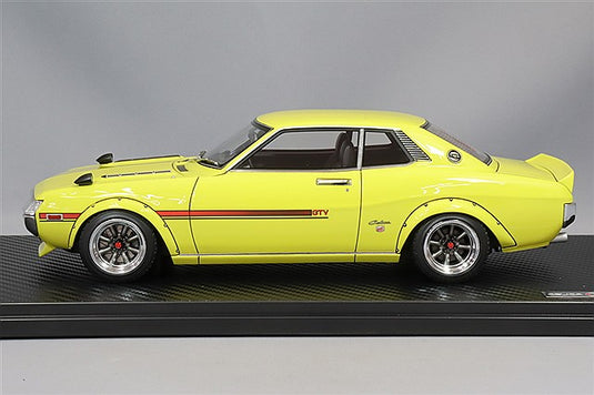 Ignition Model 1/18 Toyota Celica 1600 GTV (TA22) Yellow w/ RS Watanabe 14-inch Wheels (Polished/Gunmetallic) IG3688