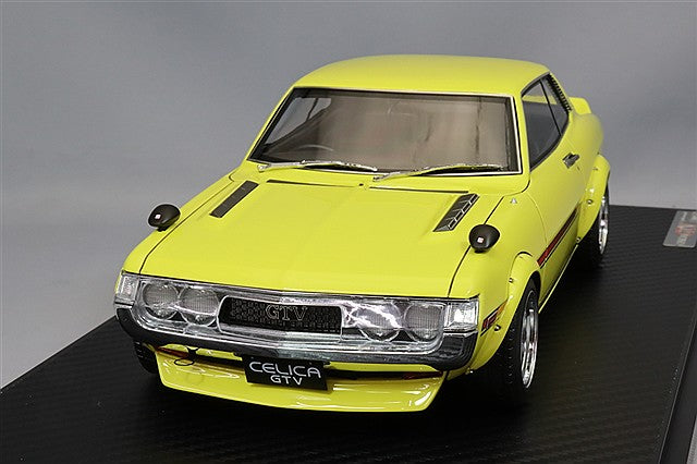 Ignition Model 1/18 Toyota Celica 1600 GTV (TA22) Yellow w/ RS Watanabe 14-inch Wheels (Polished/Gunmetallic) IG3688