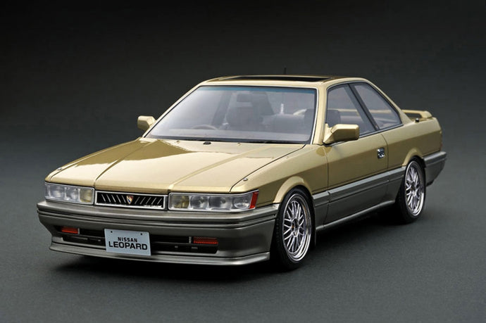 Ignition Model 1/18 Nissan Leopard 3.0 Ultima (F31) Gold/Silver w/ BBS LM Type 17-inch Wheels (Polished & Silver) IG3699