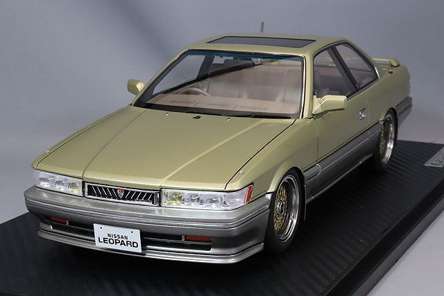 Ignition Model 1/18 Nissan Leopard 3.0 Ultima (F31) Gold/Silver w/ BBS RS Type 17-inch Wheels IG3700