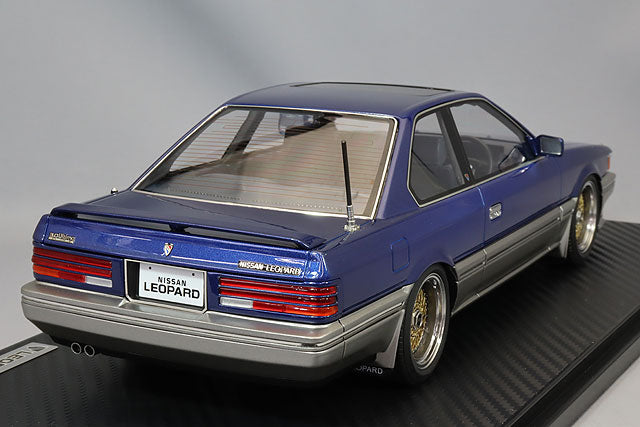 Carica immagine in Galleria Viewer, Ignition Model 1/18 Nissan Leopard 3.0 Ultima (F31) Blue/Silver w/ BBS RS Type 17-inch Wheels (Polished &amp; Gold) IG3701
