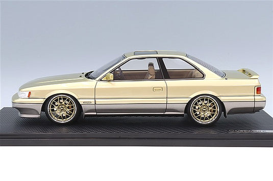 Ignition Model 1/18 Nissan Leopard Ultima V30 Twin Cam Turbo (F31) Gold/Silver w/ BBS RG-R Type 17-inch Wheels (Polished/Gold) IG3816