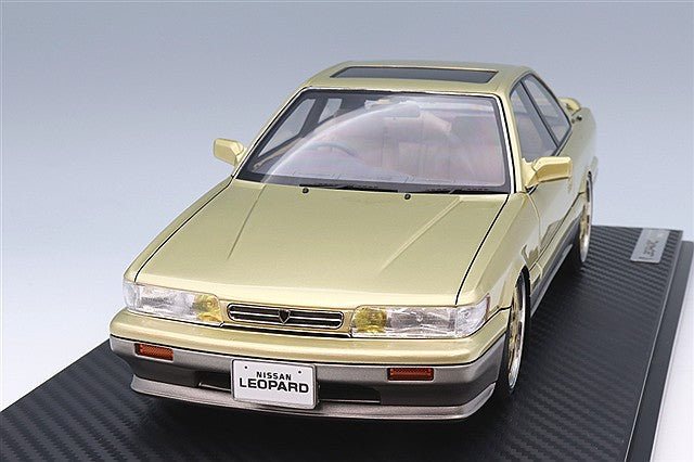Ignition Model 1/18 Nissan Leopard Ultima V30 Twin Cam Turbo (F31) Gold/Silver w/ BBS RG-R Type 17-inch Wheels (Polished/Gold) IG3816