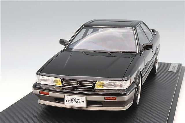 Ignition Model 1/18 Nissan Leopard Ultima V30 Twin Cam Turbo (F31) Black/Silver w/ BBS RG-R Type 17-inch Wheels (Polished/Black) IG3818