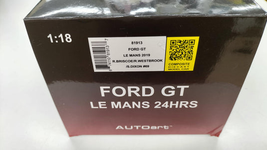 AUTOart FORD GT LE MANS 24HRS 1/18 Diecast Car– Used