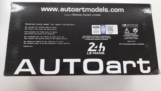 AUTOart FORD GT LE MANS 24HRS 1/18 Diecast Car– Used