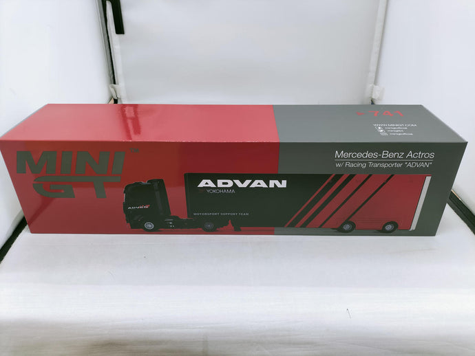 TSM MODEL Mercedes-Benz Actros Racing Transporter ADVAN 1/64 Scale– Used