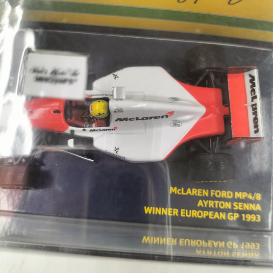 MINICHAMPS McLaren FORD MP4/8 1/43 AYRTON SENNA Scale Car– Used
