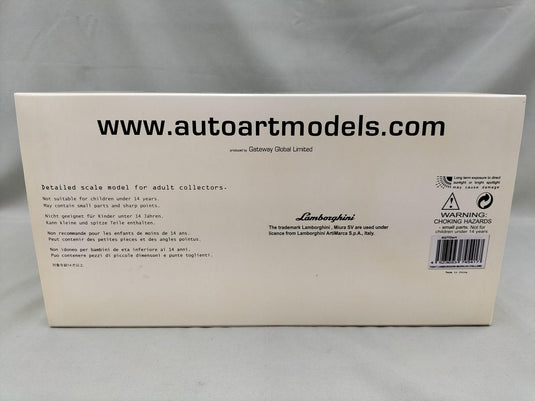 AUTOart Lamborghini Miura 1/18 Scale Model Car– Used