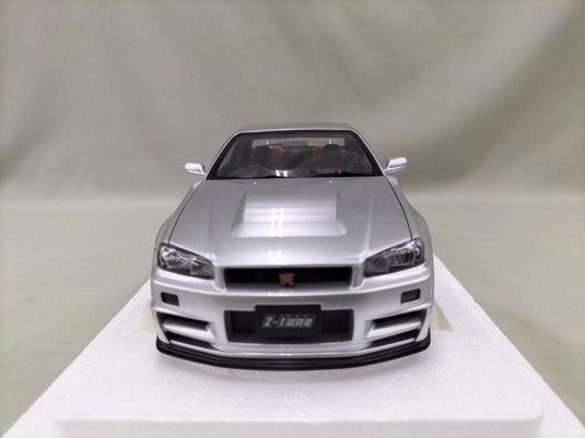 AUTOart Silver NISMO R34 GT-R Z-TUNE 1/18 Scale Car– Used