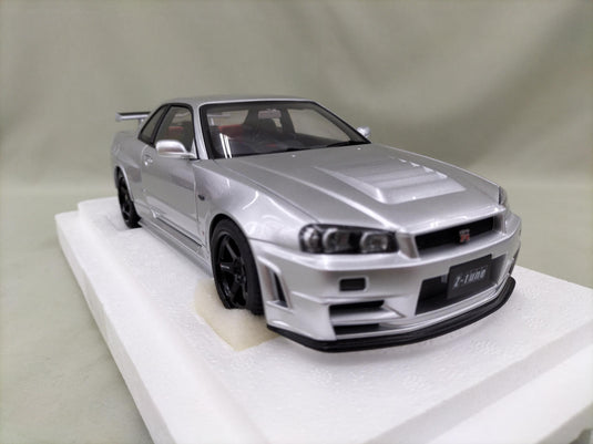 AUTOart Silver NISMO R34 GT-R Z-TUNE 1/18 Scale Car– Used