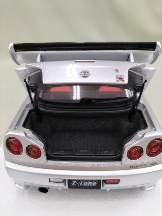 AUTOart Silver NISMO R34 GT-R Z-TUNE 1/18 Scale Car– Used
