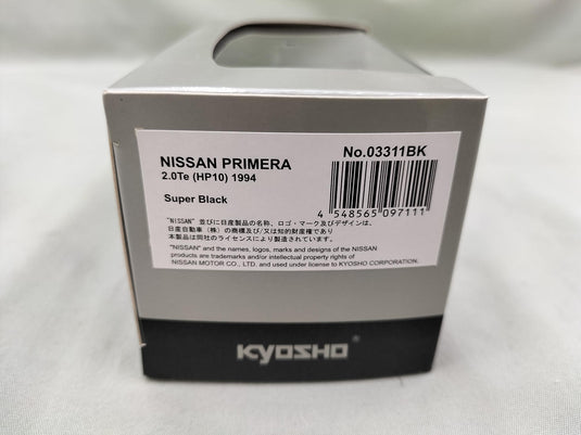 KYOSHO SUPER BLACK NISSAN PRIMERA 2.0TE 1/43 Scale Model Car– Used