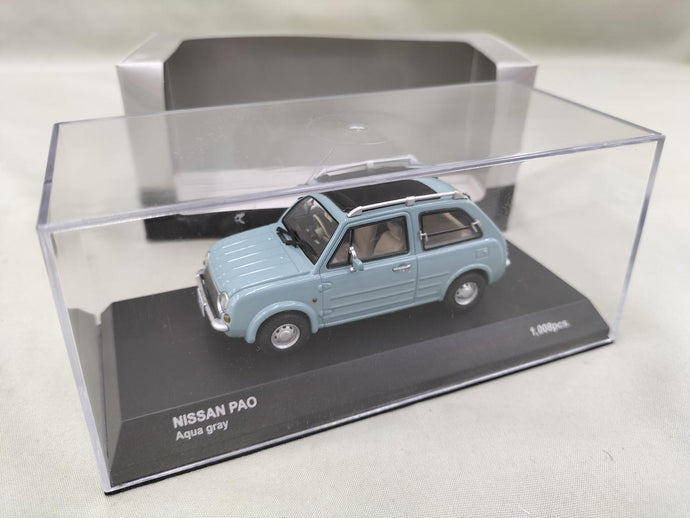 KYOSHO AQUA GRAY NISSAN PAO 1/43 Scale Model Car– Used