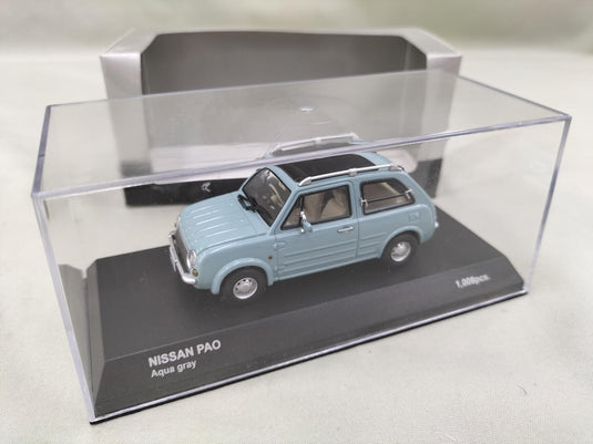 KYOSHO AQUA GRAY NISSAN PAO 1/43 Scale Model Car– Used