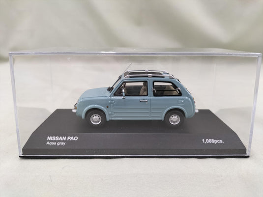 KYOSHO AQUA GRAY NISSAN PAO 1/43 Scale Model Car– Used