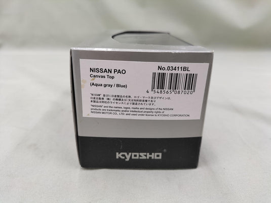 KYOSHO AQUA GRAY NISSAN PAO 1/43 Scale Model Car– Used