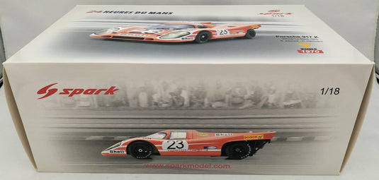 SPARK [18LM71] Porsche 917 K Le Mans Winner 1971 1/18 Scale Car– Used