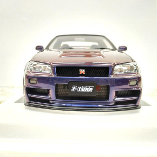 AUTOart Nismo R34 GT-R Z-TUNE Midnight Purple 1/18 Diecast Car– Used