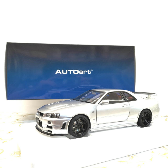 AUTOart NISMO R34 GT-R Z-TUNE Silver 1/18 Diecast Car– Used