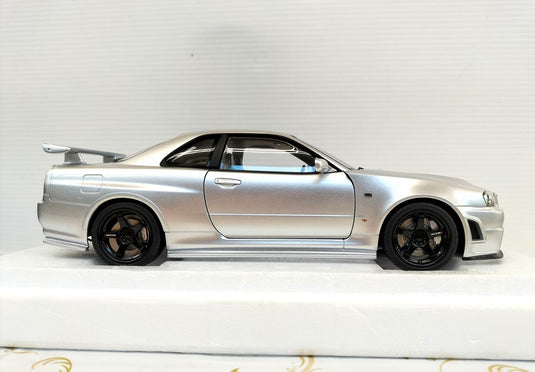 AUTOart NISMO R34 GT-R Z-TUNE Silver 1/18 Diecast Car– Used