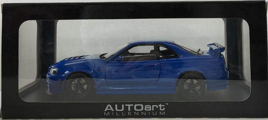 AUTOart Nismo R34 GT-R Z-tune Bayside Blue 1/18 Scale Car– Used