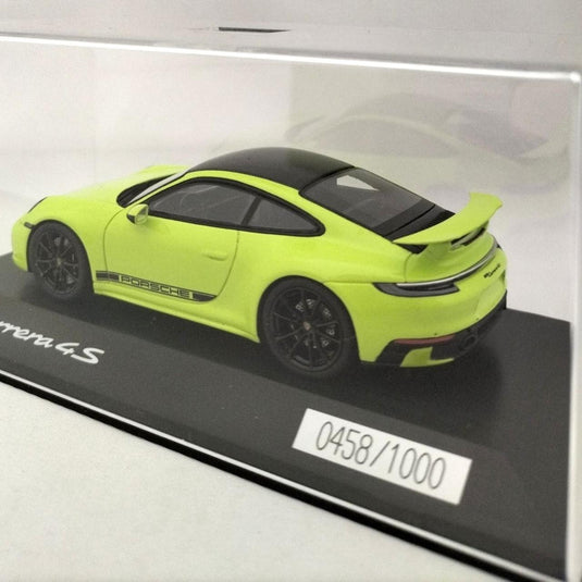 SPARK Porsche 911 Carrera 4S Coupe (992) Aero Kit 2019 Acid Green 1/43– Used