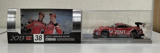 EBBRO 20th GT500 2013 Champion ZENT CERUMO LEXUS SC430 1/43 Scale– Used