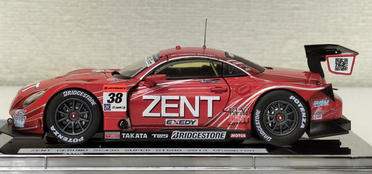 EBBRO 20th GT500 2013 Champion ZENT CERUMO LEXUS SC430 1/43 Scale– Used