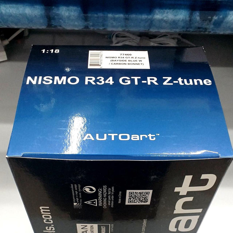 Cargue la imagen en el visor de la galería, AUTOART 77460 NISMO R34 GT-R 1/18 Scale Car– Used
