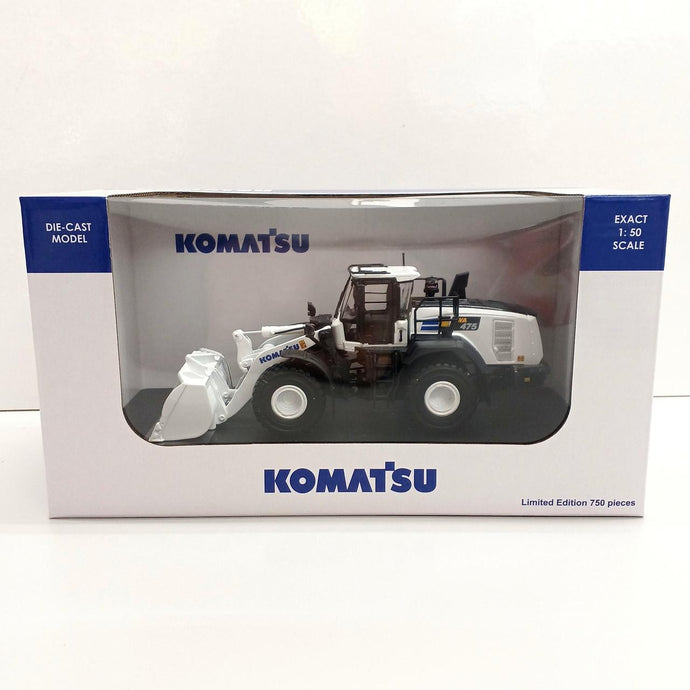 UNIVERSAL HOBBIES White Edition 1/50 KOMATSU WA475-10 Wheel Loader– Used