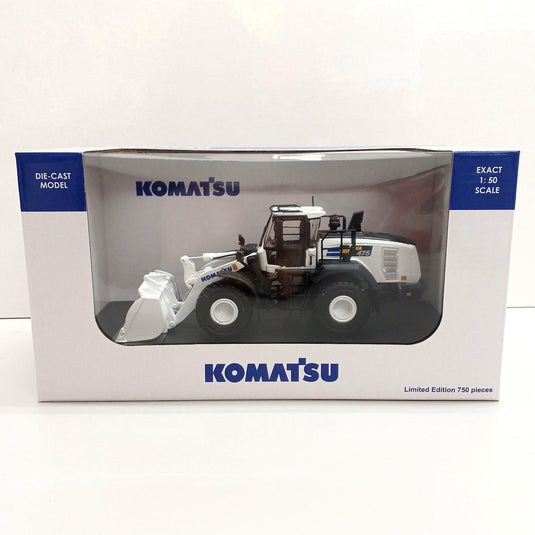 UNIVERSAL HOBBIES White Edition 1/50 KOMATSU WA475-10 Wheel Loader– Used