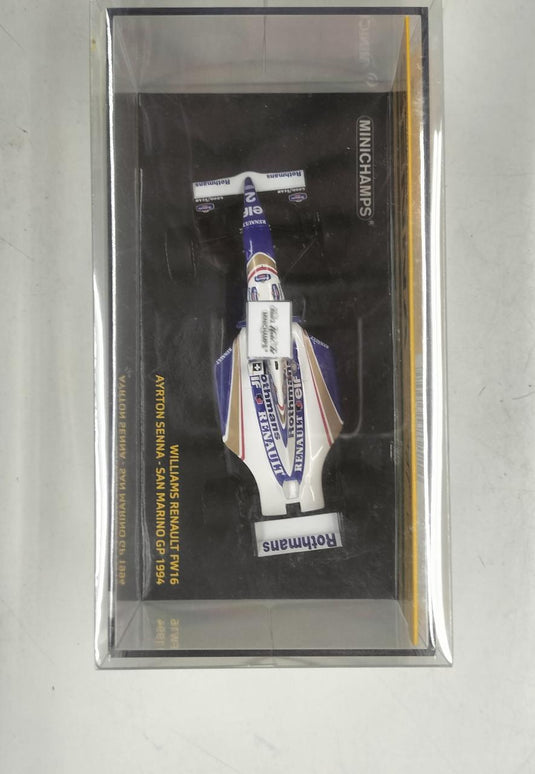 MINICHAMPS Williams Renault FW16 1/43 AYRTON SENNA Scale Car– Used