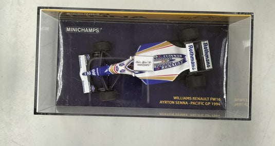 MINICHAMPS Williams Renault FW16 1/43 AYRTON SENNA Scale Car– Used