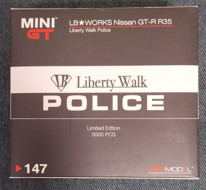 MINI GT NISSAN GT-R R35 POLICE CAR 1/64 Scale Car– Used