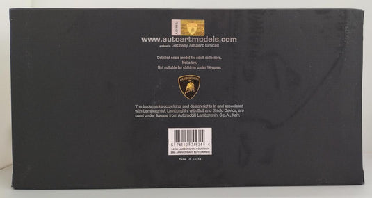 AUTOart 1/18 Lamborghini Countach 25th Anniversary (Red) Scale Car– Used