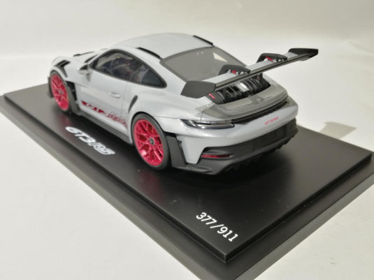 SPARK 1/18 Porsche 911 (992) GT3 Ice Grey Metallic– Used