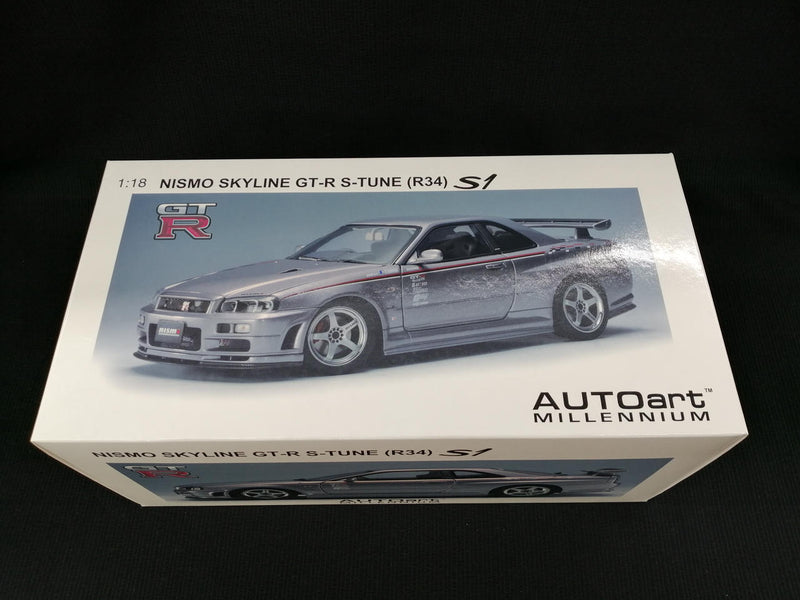 Load image into Gallery viewer, AUTOART NISMO SKYLINE GT-R S-TUNE (R34) 1/18 Scale– Used

